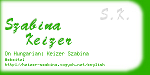 szabina keizer business card